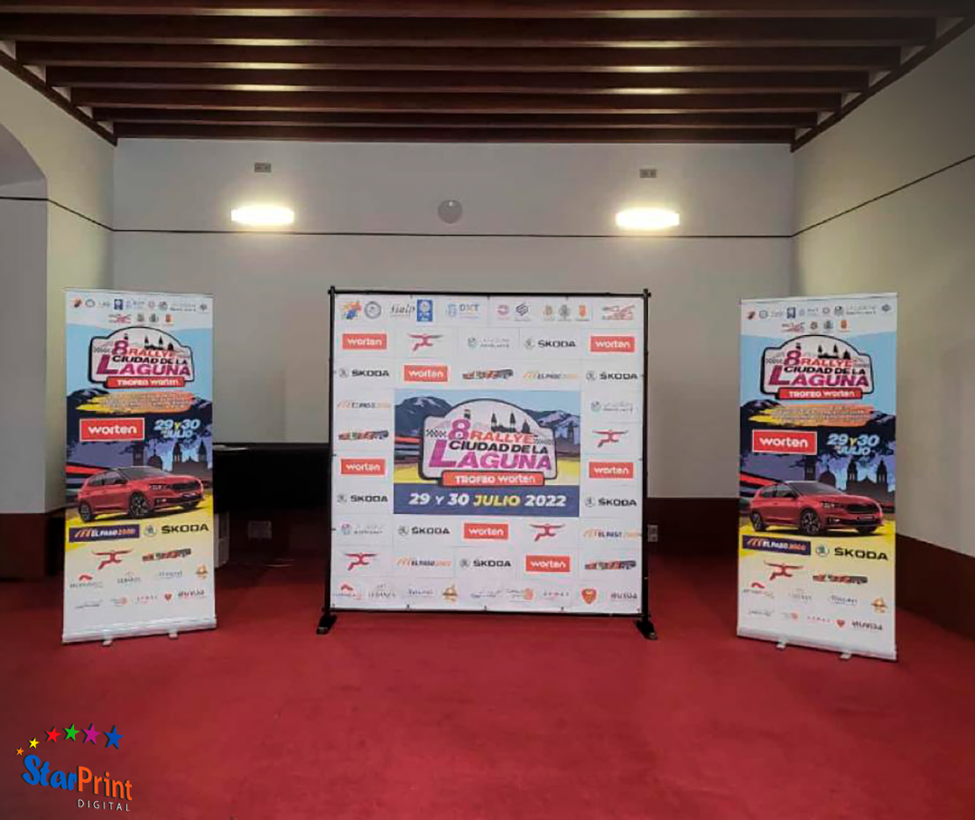 Rolls up y photocall para VII Rallye Ciudad de La Laguna